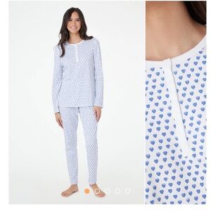 Roller Rabbit Blue Heart PJ PANTS - Size M - NWT